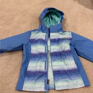 The North Face Kids Blue and Purple Raincoat
